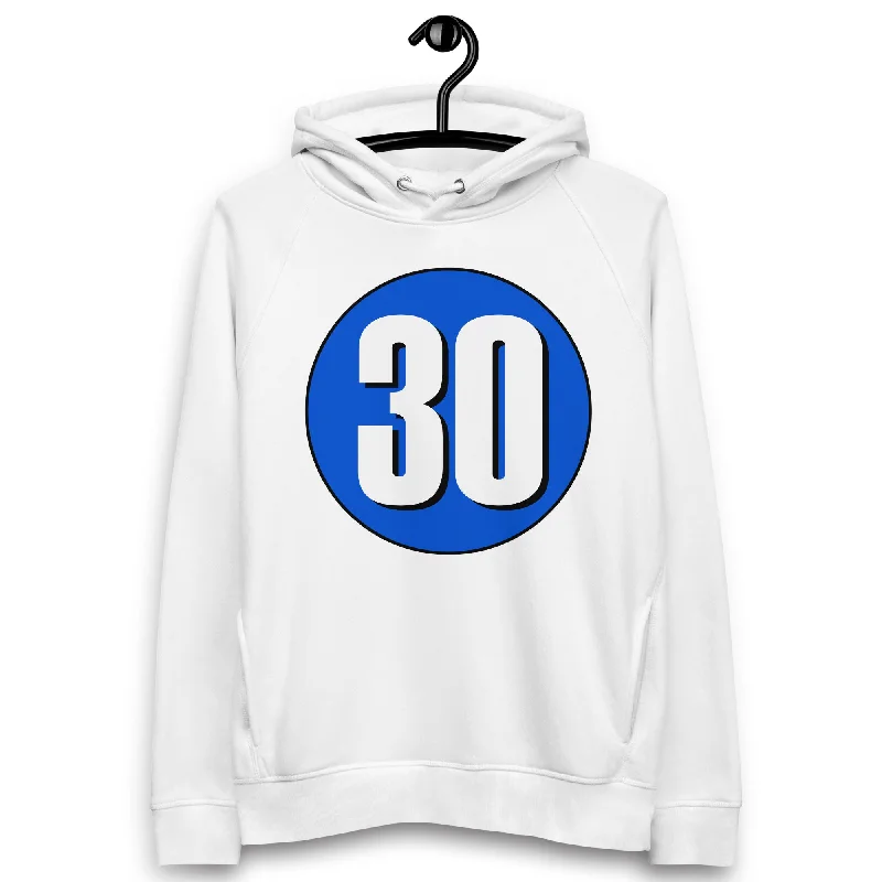 Super Savings Unisex pullover hoodie: White on Periwinkle 30