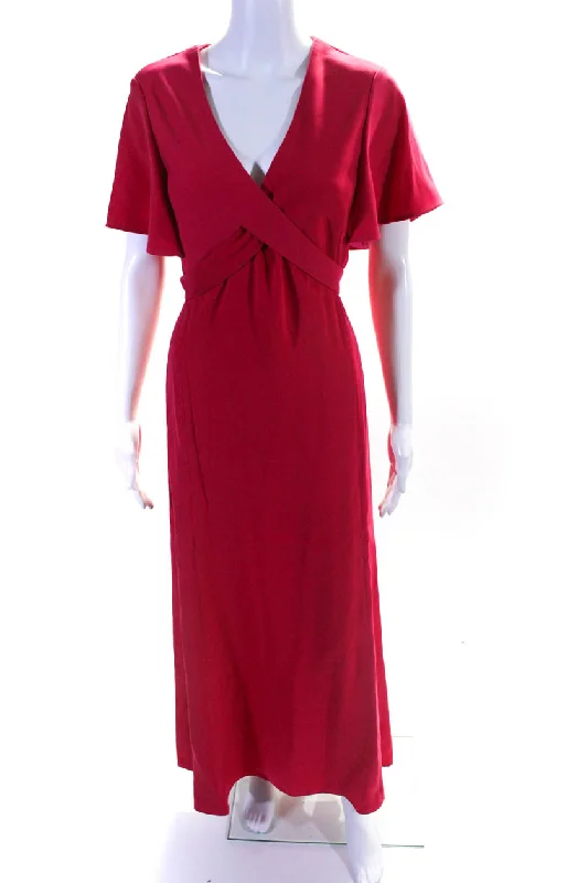 Special Buy Adeam Womens Neck Tie Dress Fuchsia