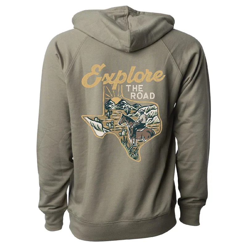 Exclusive Access Explore the Road Texas Raglan Zipper Hoodie