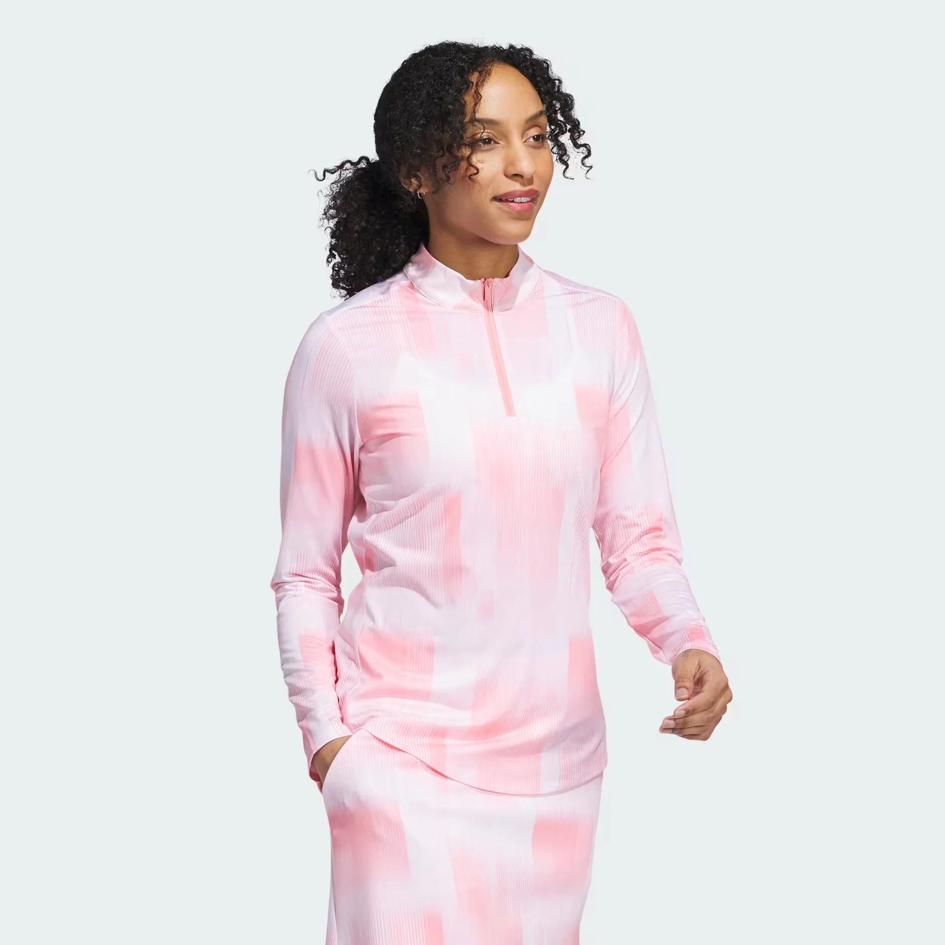 Early Access Adidas Women Ultimate365 Printed Quarter Zip Mock