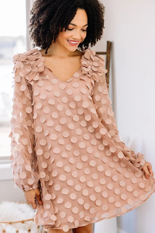 Clearance Sale All You Need To Know Mauve Pink Textured Dress