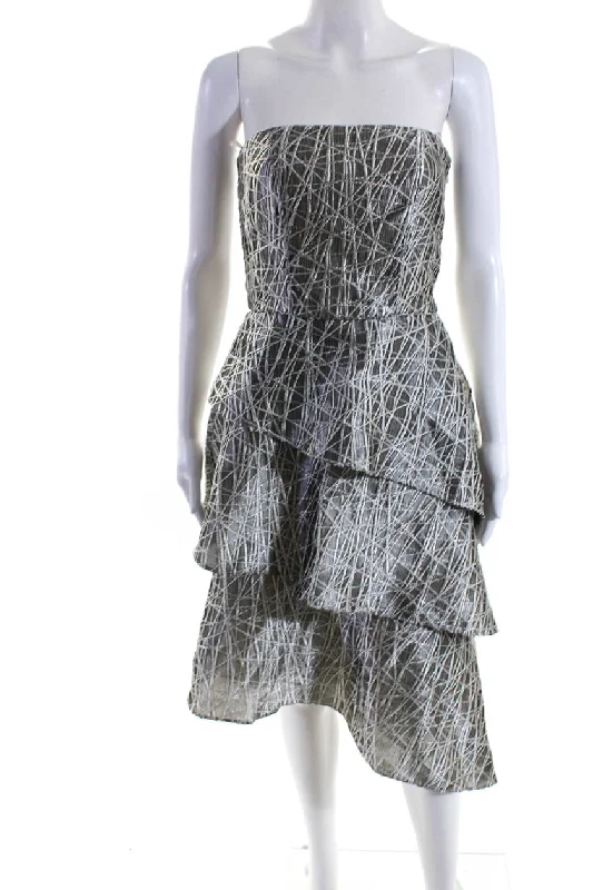 Seasonal Clearance MASON HOSKER Womens Ava Maria Cocktail Dress Silver
