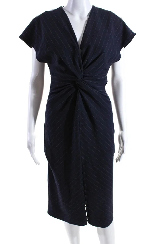 Low Prices Prabal Gurung Womens Pinstripe Jackie Dress Blue