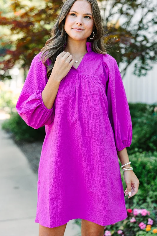 Deal Frenzy THML: Above And Beyond Fuchsia Pink Shift Dress