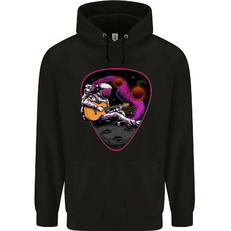 Final Clearance An Astronaut Playing Guitar Space Rock Mens 80% Cotton Hoodie