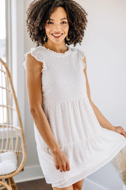 New Markdowns No Ordinary Love Ivory White Babydoll Dress