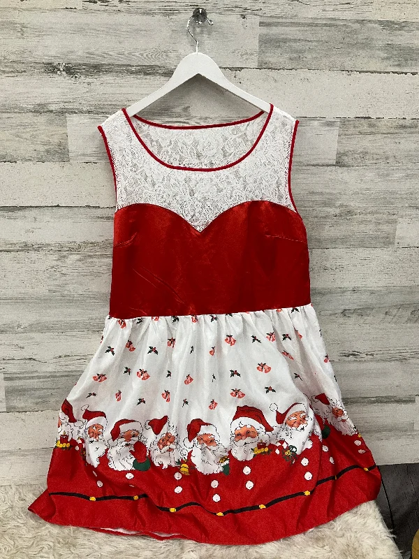 Midnight Madness Dress Casual Short By Clothes Mentor In Red, Size: 3x