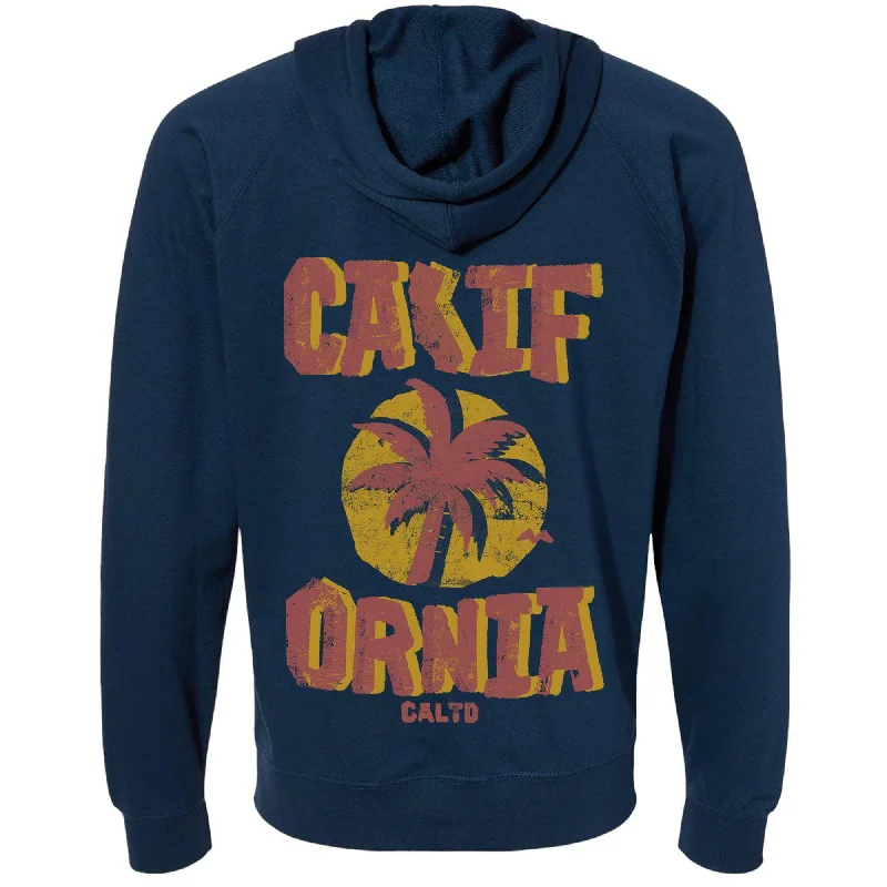 YEAR-End Clearance Sunset California Love Raglan Zipper Hoodie