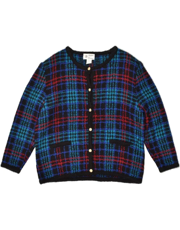 Special Savings VINTAGE Womens Cardigan Sweater UK 14 Large Blue Check Acrylic