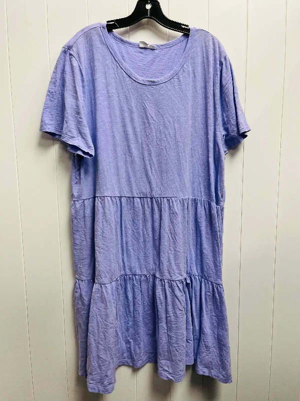 Exclusive Preview Dress Casual Short By Gap In Purple, Size: Xxl