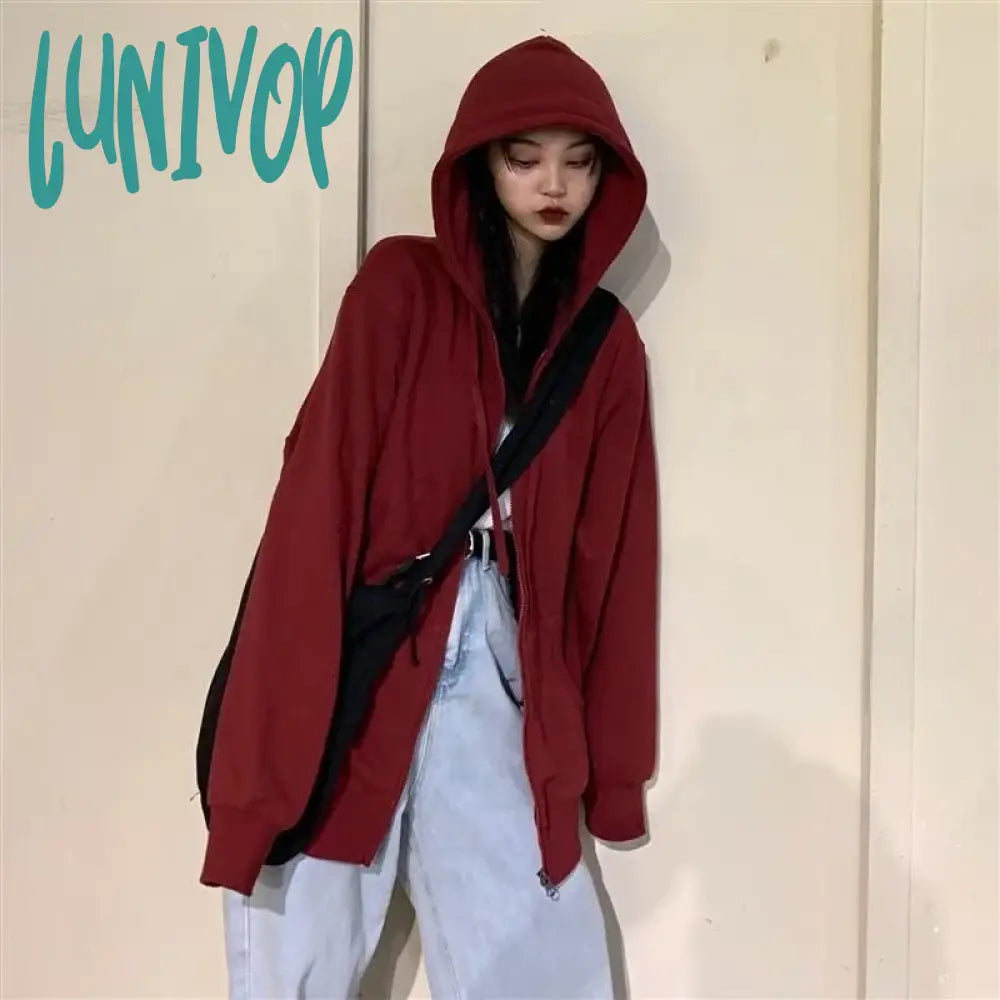 Don't Wait Lunivop Zip Up Hoodie for Men Women Girl Sweatshirt Harajuku Cardigan Shirt Essentials Clothes Clothing Korean Fashion Streetwear