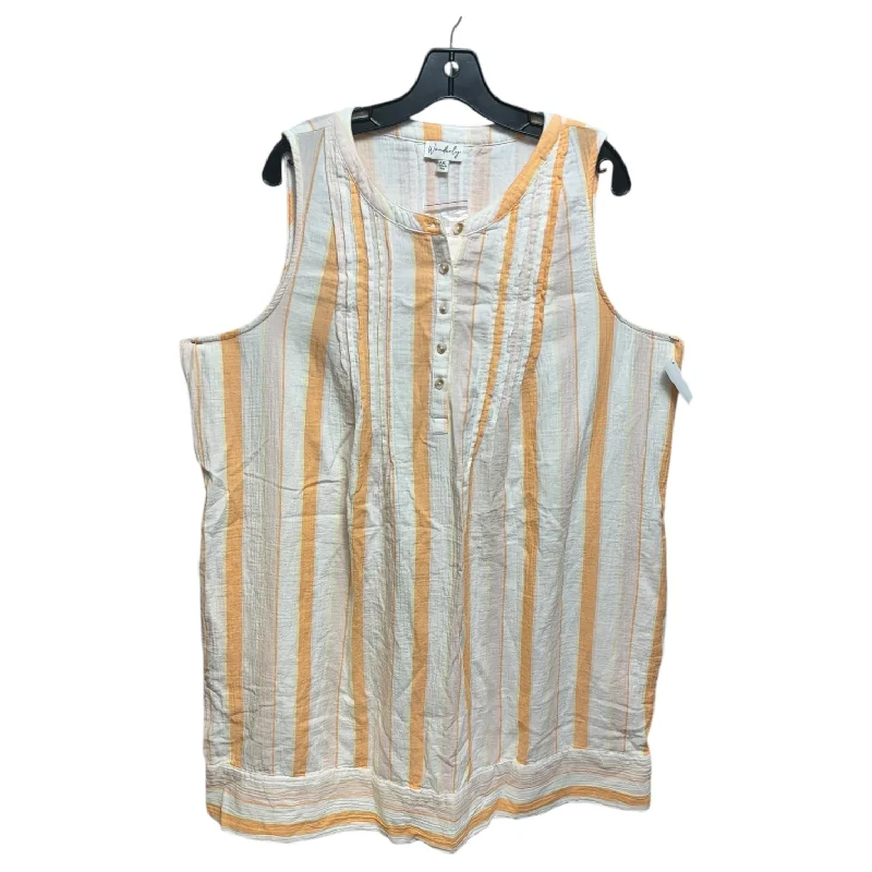 Sneak Peek Sale Dress Casual Midi By Wonderly In Peach, Size: Xxl