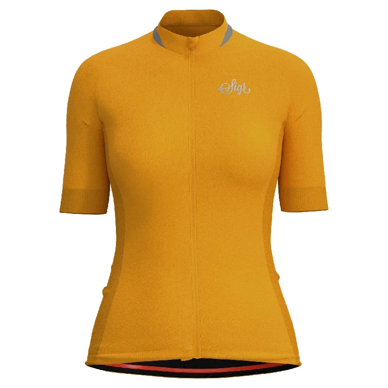 Price Cut Solros Women's Yellow Cycling Jersey