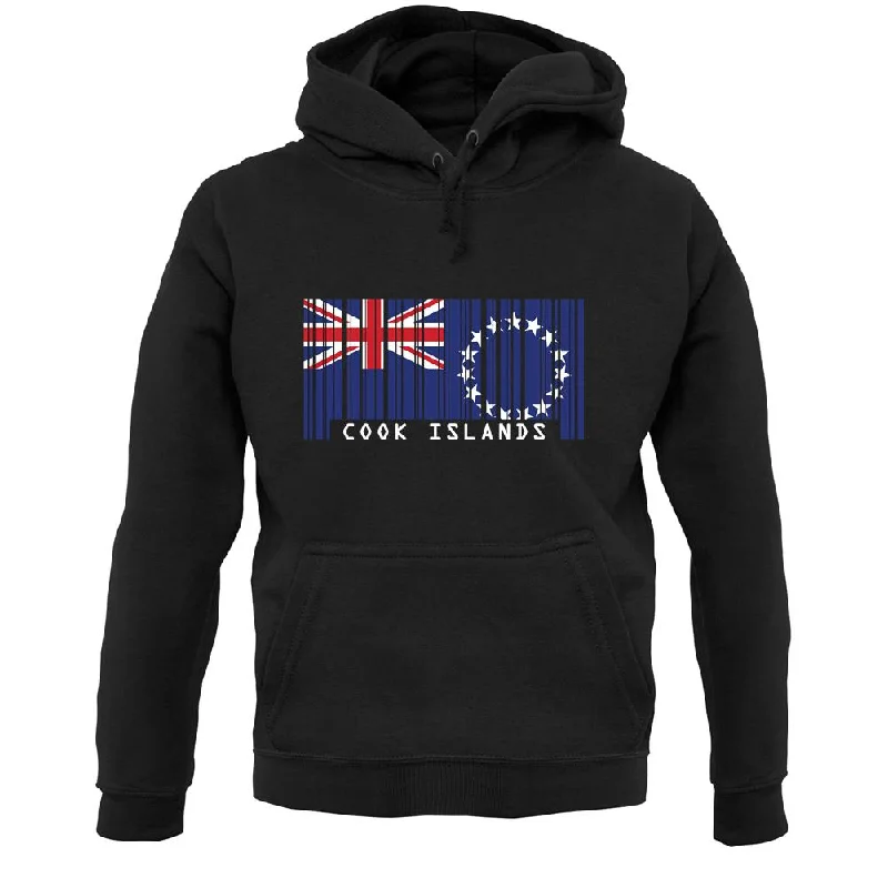 Sneak Peek Sale Cook Islands  Barcode Style Flag Unisex Hoodie