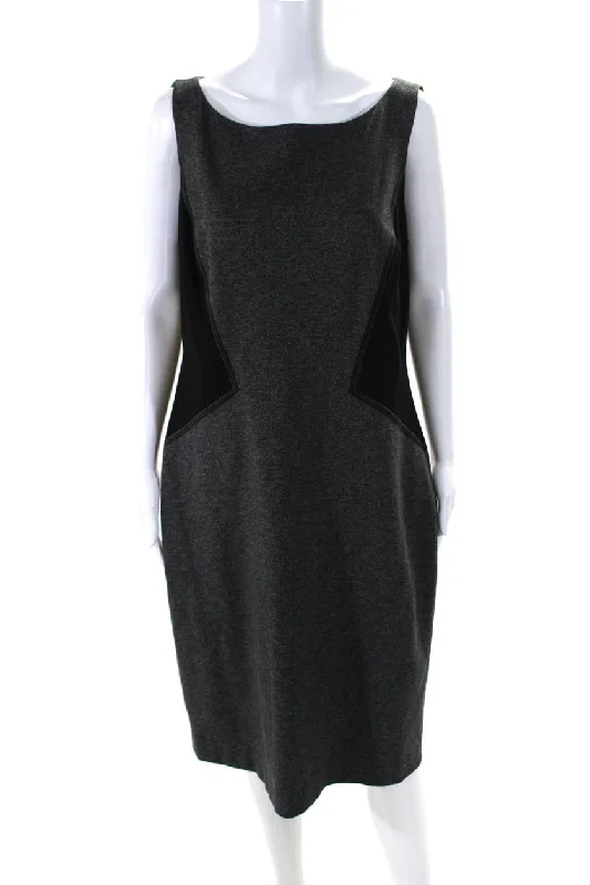 The Best Prices Lafayette 148 New York Women's Sleeveless A-Line Midi Dress Gray