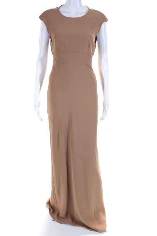 Today’s Special Alexander Wang Womens Crepe Backless Sleeveless Crew Neck Gown Dress Beige Today’s Special Alexander Wang Womens Crepe Backless Sleeveless Crew Neck Gown Dress Beige