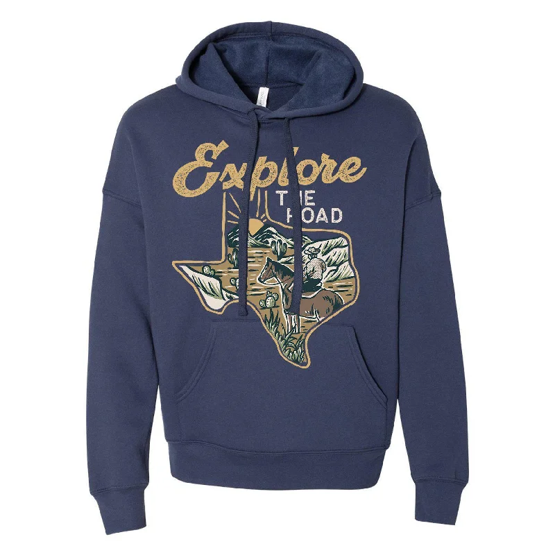 Last Chance Explore the Road Texas Drop Shoulder Hoodie