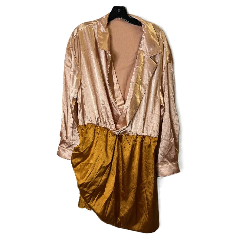 Exclusive Deal Dress Party Short By Shein In Gold, Size: 3x