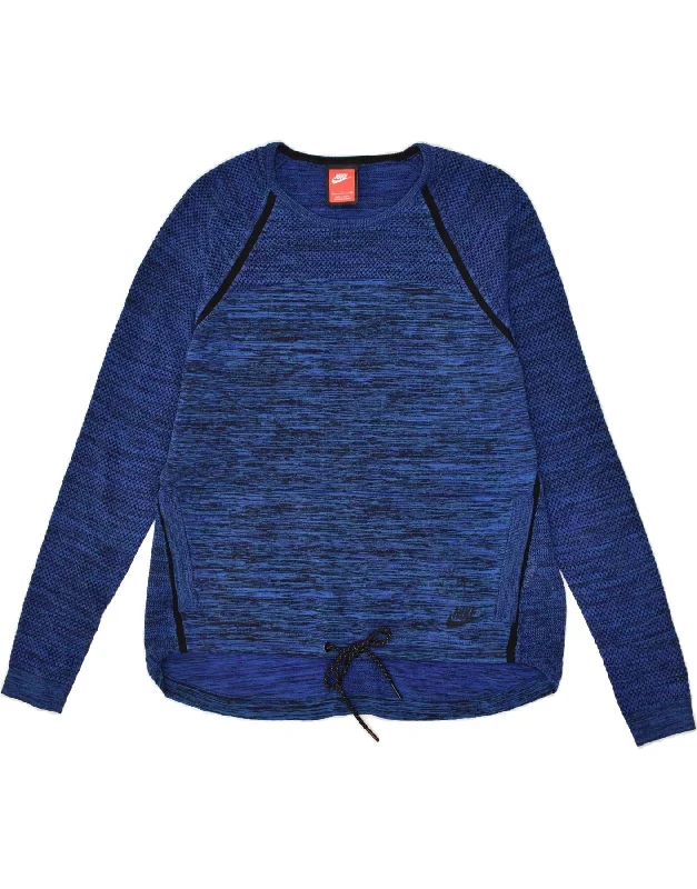 Instant Savings NIKE Womens Boat Neck Jumper Sweater UK 16 Large Navy Blue Pinstripe Instant Savings NIKE Womens Boat Neck Jumper Sweater UK 16 Large Navy Blue Pinstripe