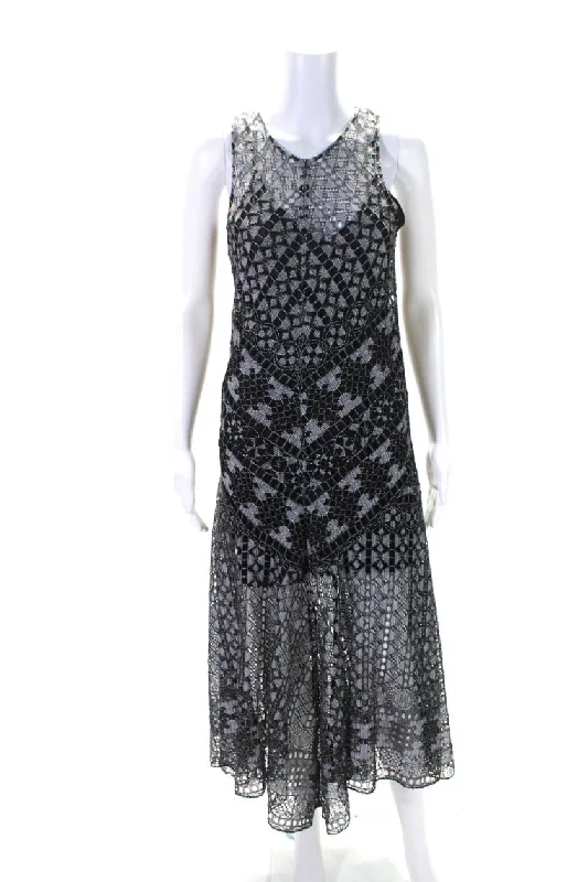 Factory Direct Sale Veronica Beard Womens Cut Out Sleeveless Flared Hem Long Dress Black Factory Direct Sale Veronica Beard Womens Cut Out Sleeveless Flared Hem Long Dress Black