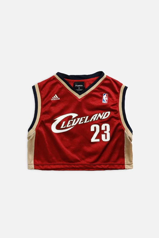 Crazy Savings Rework Cleveland Cavaliers NBA Crop Jersey - XS
