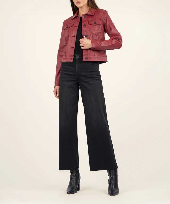 Deep Discounts Julia Crop Jacket (Red)
