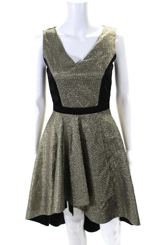 Weekend Deal nha khanh Womens Gold Bar Dress Gold