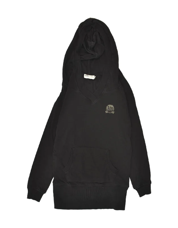 Special Price LEE Womens Hoodie Jumper UK 10 Small Black Cotton