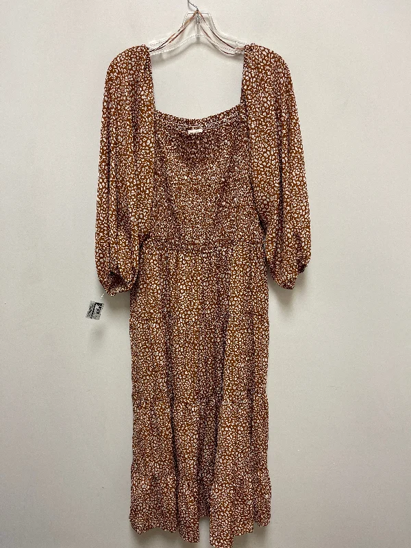 New Deals Dress Casual Midi By Oddi In Animal Print, Size: 3x