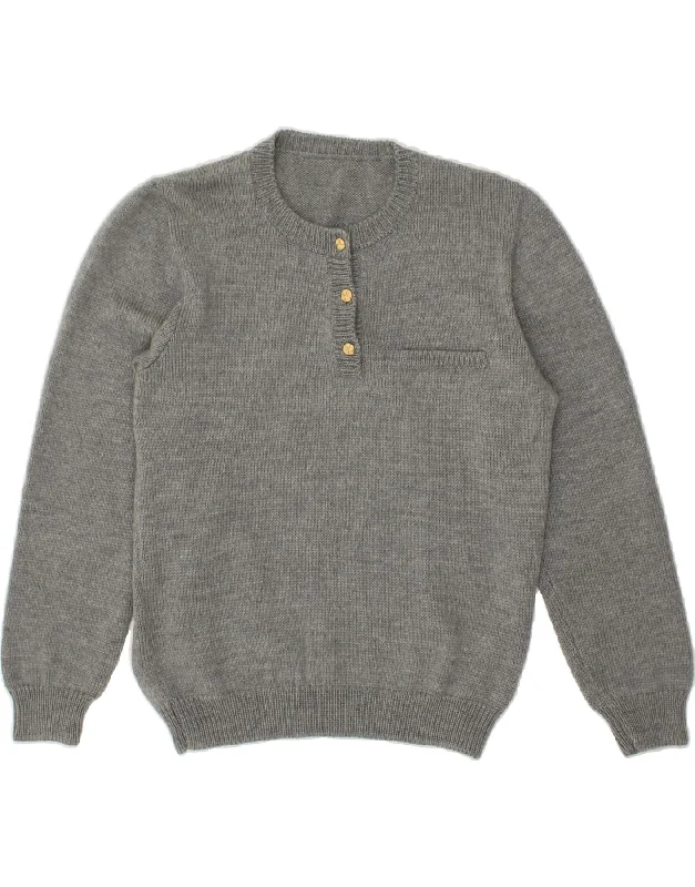 Price Drop VINTAGE Womens Crew Neck Jumper Sweater UK 14 Large Grey