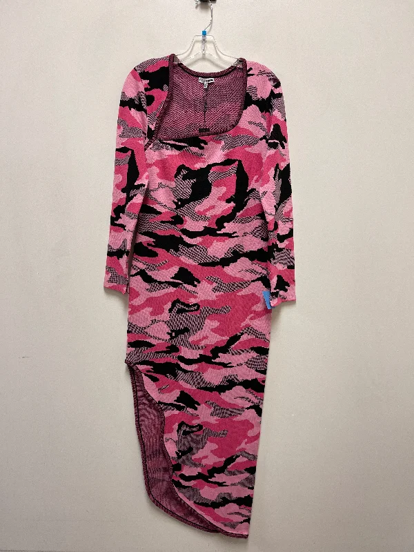 Quick Sale Dress Casual Maxi By Fashion Nova In Camouflage Print, Size: 2x
