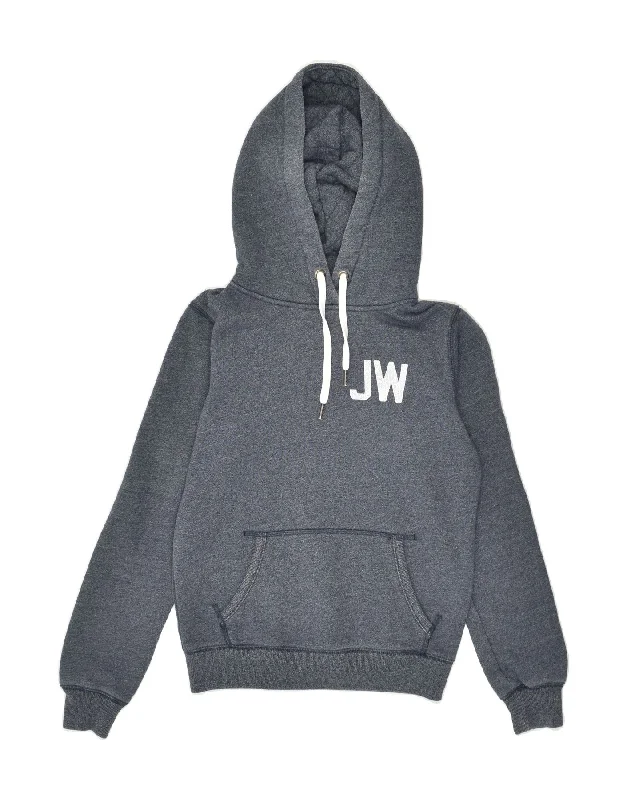 Today’s Deal JACK WILLS Womens Graphic Hoodie Jumper UK 8 Small Navy Blue Cotton