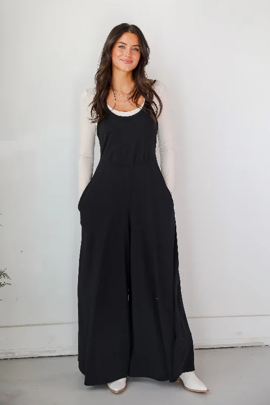 Limited Edition Irresistible Feelings Black Wide Leg Jumpsuit