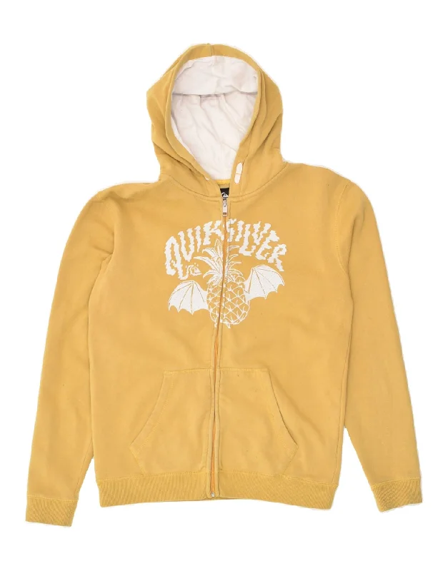 Special Discount QUIKSILVER Womens Graphic Zip Hoodie Sweater UK 18 XL Yellow Cotton Special Discount QUIKSILVER Womens Graphic Zip Hoodie Sweater UK 18 XL Yellow Cotton