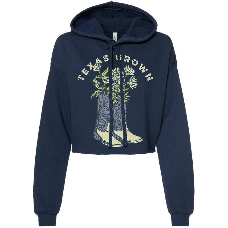 Buy Now Texas Grown Cropped Hoodie