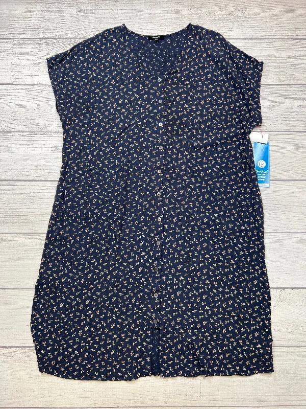 Don't Wait Dress Casual Midi By Madewell In Blue, Size: 3x