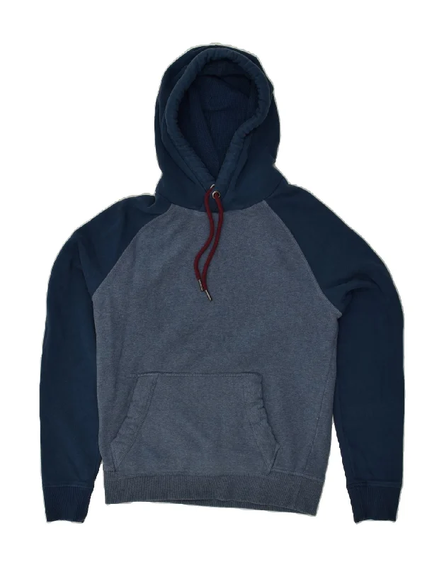Daily Deals FAT FACE Womens Hoodie Jumper US 6 XS Navy Blue Colourblock Cotton