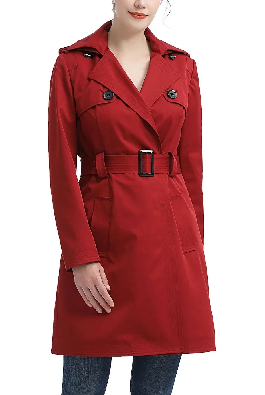 YEAR-End Sale Kimi + Kai Women's "Angie" Waterproof Hooded Trench Coat