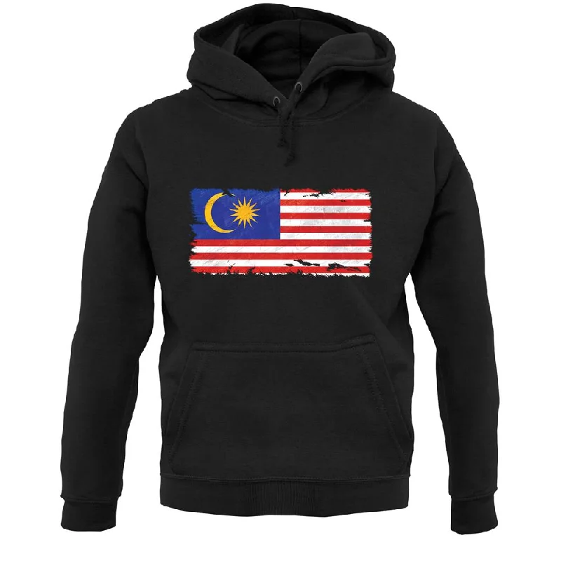 Buy More, Save More Malaysia Grunge Style Flag Unisex Hoodie