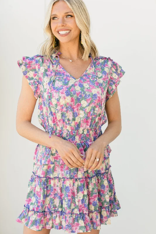 Special Discount Prove Your Love Pink Ditsy Floral Dress