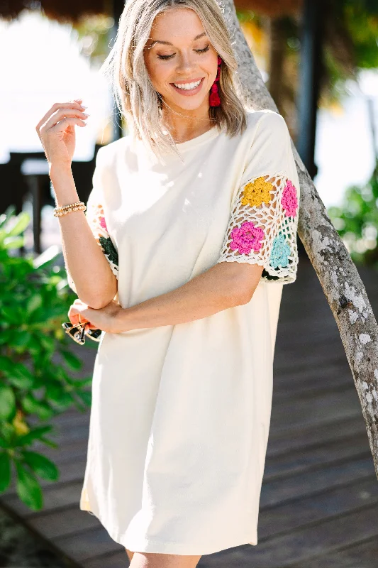 Act Now All A Dream Cream White Crochet Dress
